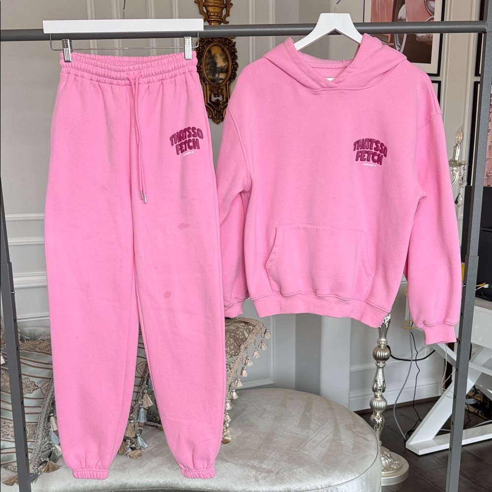 That's So Fetch Pink Track Pants six XS/S - Picture 2 of 10